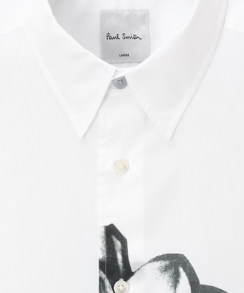 Paul Smith(ポールスミス)の「"Monochrome Daisy" 半袖シャツ / 263301 127Y(シャツ/ブラウス・メンズ・ホワイト・X-LARGE/LARGE/MEDIUM/SMALL)」の2枚目の写真