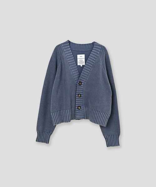 kha:ki（カーキ）の「「KHA:KI / カーキ」GARMENT DYED CARDIGAN（ニット/セーター・レディース・ブルー/オフホワイト/ブラック・FREE）」の11枚目の写真