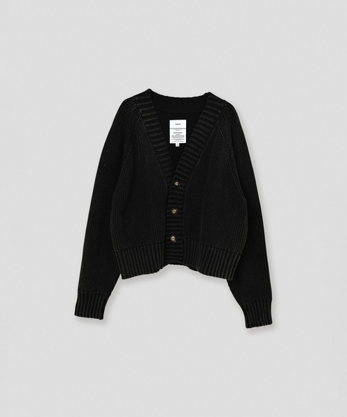 kha:ki（カーキ）の「「KHA:KI / カーキ」GARMENT DYED CARDIGAN（ニット/セーター・レディース・ブルー/オフホワイト/ブラック・FREE）」の12枚目の写真