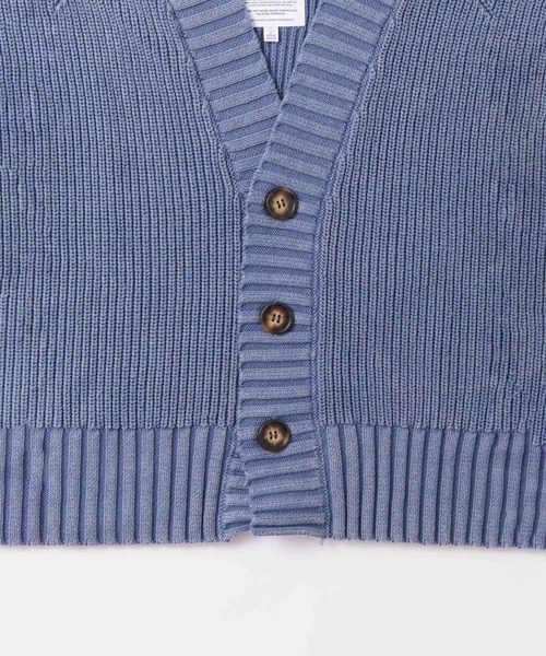 kha:ki（カーキ）の「「KHA:KI / カーキ」GARMENT DYED CARDIGAN（ニット/セーター・レディース・ブルー/オフホワイト/ブラック・FREE）」の17枚目の写真