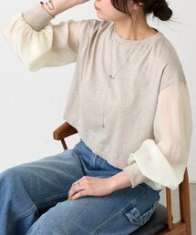 LIVETART | ソデシアーコンビTee(Tシャツ/カットソー)