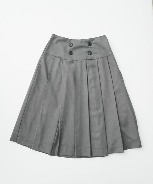 FCMM(エフシーエムエム)の「DOUBLE BOTTON SKIRT/ダブルボタンスカート(スカート・レディース・ブラウン/ブラック/グレー・SMALL/MEDIUM)」の7枚目の写真
