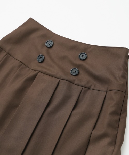 FCMM(エフシーエムエム)の「DOUBLE BOTTON SKIRT/ダブルボタンスカート(スカート・レディース・ブラウン/ブラック/グレー・SMALL/MEDIUM)」の4枚目の写真