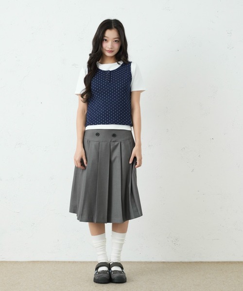 FCMM(エフシーエムエム)の「DOUBLE BOTTON SKIRT/ダブルボタンスカート(スカート・レディース・ブラウン/ブラック/グレー・SMALL/MEDIUM)」の21枚目の写真