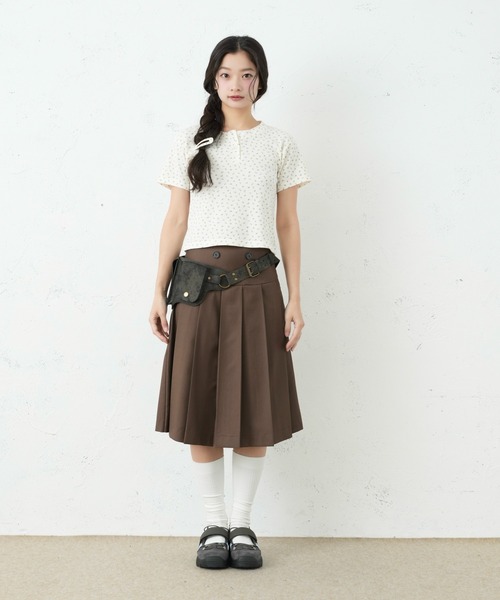 FCMM(エフシーエムエム)の「DOUBLE BOTTON SKIRT/ダブルボタンスカート(スカート・レディース・ブラウン/ブラック/グレー・SMALL/MEDIUM)」の15枚目の写真