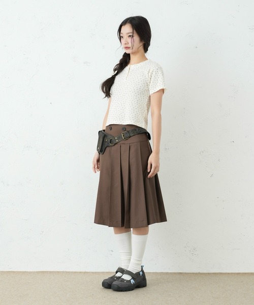 FCMM(エフシーエムエム)の「DOUBLE BOTTON SKIRT/ダブルボタンスカート(スカート・レディース・ブラウン/ブラック/グレー・SMALL/MEDIUM)」の14枚目の写真