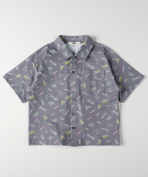 MPS(エムピーエス)の「ストレッチ総柄半袖シャツ(シャツ/ブラウス・キッズ・グレー系/ブラック系・11/12/13/14/15 /16)」の3枚目の写真