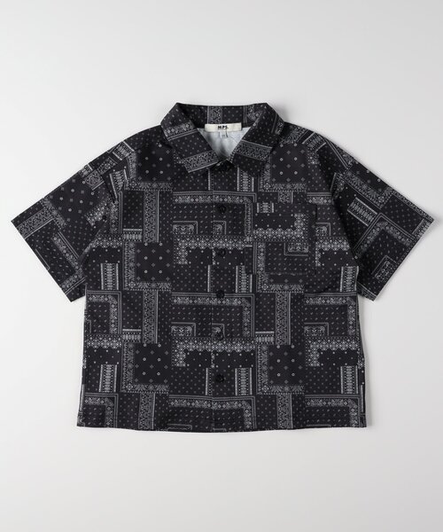 MPS(エムピーエス)の「ストレッチ総柄半袖シャツ(シャツ/ブラウス・キッズ・グレー系/ブラック系・11/12/13/14/15 /16)」の4枚目の写真