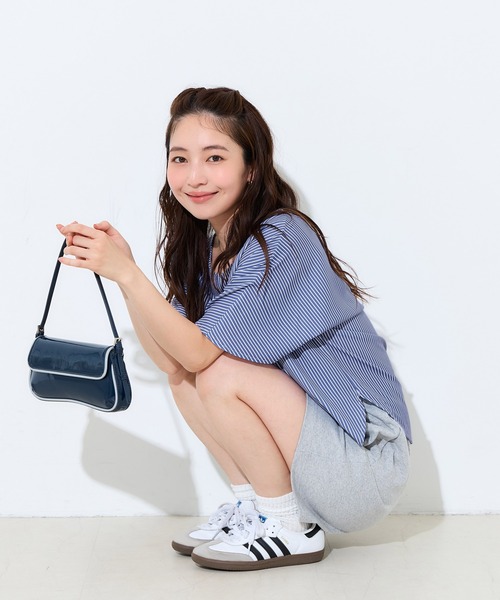 coca(coca)(コカ)の「【伊藤千晃様着用】\速乾/ Vネックドルマンスリーブブラウス(シャツ/ブラウス・レディース・ストライプ/アイボリー・S/M/L)」の15枚目の写真
