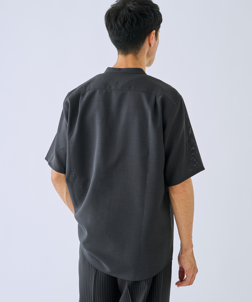 EDIFICE(エディフィス)の「EVALET メッシュ バンドカラー シャツ(シャツ/ブラウス・メンズ・ブラック/ベージュ/チャコールグレー・LARGE/MEDIUM/SMALL)」の18枚目の写真