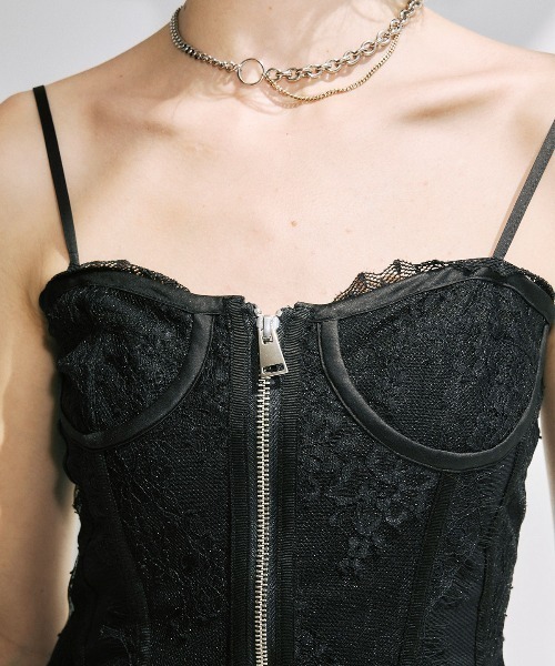 JOSE MOON(ジョゼムーン)の「LACE PANEL CORSET/レースパネルコルセット(その他トップス・レディース・ブラック/ベージュ系その他・36/38)」の14枚目の写真