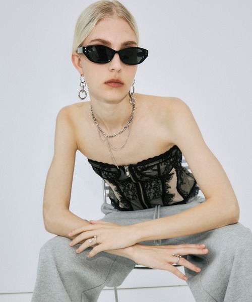 JOSE MOON(ジョゼムーン)の「LACE PANEL CORSET/レースパネルコルセット(その他トップス・レディース・ブラック/ベージュ系その他・36/38)」の19枚目の写真