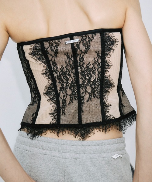 JOSE MOON(ジョゼムーン)の「LACE PANEL CORSET/レースパネルコルセット(その他トップス・レディース・ブラック/ベージュ系その他・36/38)」の22枚目の写真