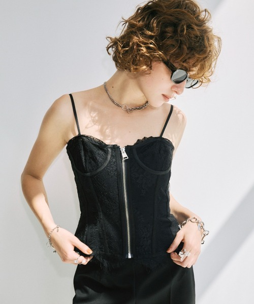 JOSE MOON(ジョゼムーン)の「LACE PANEL CORSET/レースパネルコルセット(その他トップス・レディース・ブラック/ベージュ系その他・36/38)」の17枚目の写真
