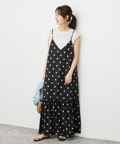 Spick & Span(スピックアンドスパン)の「《WEB限定 / 追加》ドットティアードキャミソールワンピース(ワンピース・レディース・その他4/マルチ・36/38)」の3枚目の写真
