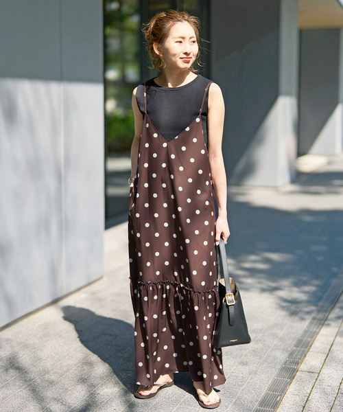 Spick & Span(スピックアンドスパン)の「《WEB限定 / 追加》ドットティアードキャミソールワンピース(ワンピース・レディース・その他4/マルチ・36/38)」の4枚目の写真