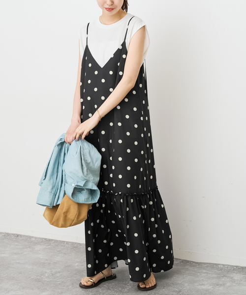 Spick & Span(スピックアンドスパン)の「《WEB限定 / 追加》ドットティアードキャミソールワンピース(ワンピース・レディース・その他4/マルチ・36/38)」の8枚目の写真