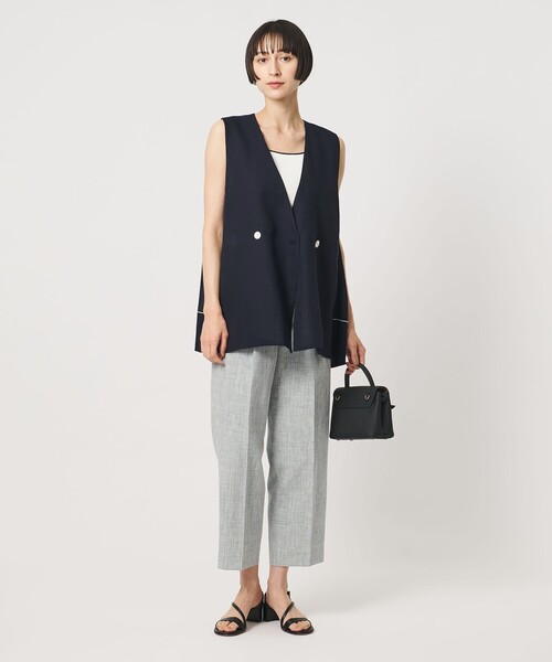 UNITED ARROWS(ユナイテッドアローズ)の「シアー バックフレア ベスト ‐ウォッシャブル‐(ベスト・レディース・ネイビー/ベージュ/その他1・36/38)」の11枚目の写真