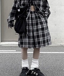 YACA（ヤーカ）の「Loose Check Half Pants/ルーズチェックハーフパンツ【unisex item】（その他パンツ）」