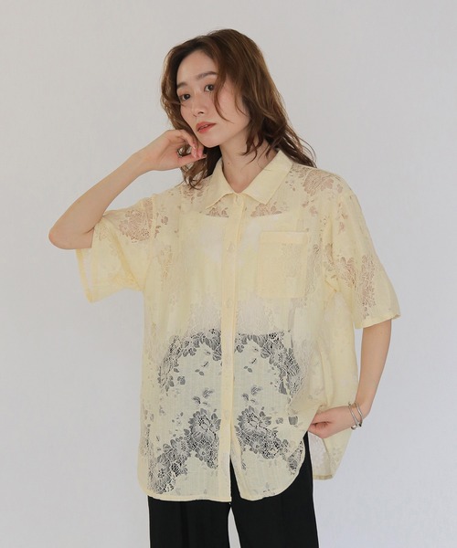 CLEIO(クレイオ)の「【CLEIO】レースシャツ LACE SHIRT(シャツ/ブラウス・レディース・イエロー/ブラック/アイボリー・FREE)」の22枚目の写真