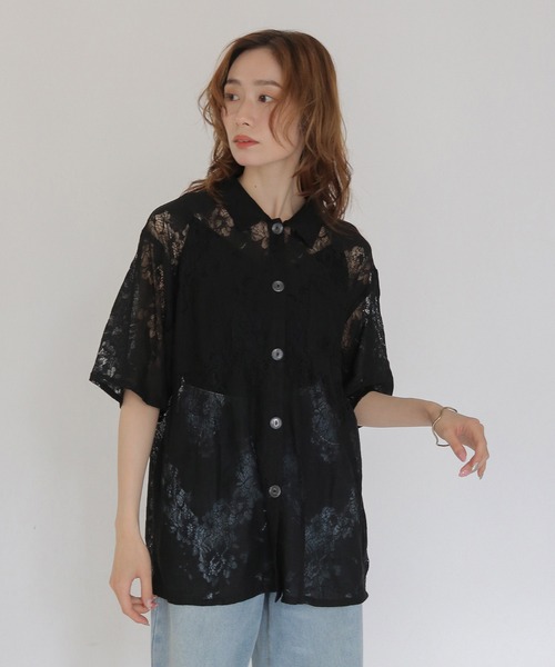 CLEIO（クレイオ）の「【CLEIO】レースシャツ LACE SHIRT（シャツ/ブラウス・レディース・イエロー/ブラック/アイボリー・FREE）」の11枚目の写真