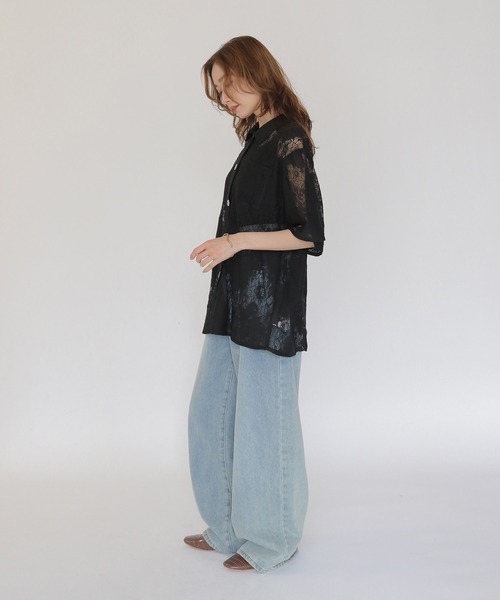 CLEIO（クレイオ）の「【CLEIO】レースシャツ LACE SHIRT（シャツ/ブラウス・レディース・イエロー/ブラック/アイボリー・FREE）」の19枚目の写真