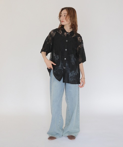 CLEIO（クレイオ）の「【CLEIO】レースシャツ LACE SHIRT（シャツ/ブラウス・レディース・イエロー/ブラック/アイボリー・FREE）」の16枚目の写真