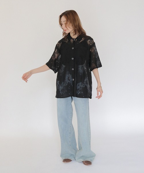 CLEIO（クレイオ）の「【CLEIO】レースシャツ LACE SHIRT（シャツ/ブラウス・レディース・イエロー/ブラック/アイボリー・FREE）」の17枚目の写真
