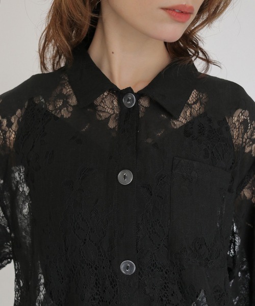 CLEIO（クレイオ）の「【CLEIO】レースシャツ LACE SHIRT（シャツ/ブラウス・レディース・イエロー/ブラック/アイボリー・FREE）」の15枚目の写真
