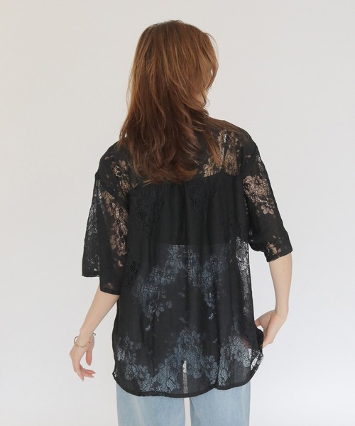 CLEIO（クレイオ）の「【CLEIO】レースシャツ LACE SHIRT（シャツ/ブラウス・レディース・イエロー/ブラック/アイボリー・FREE）」の13枚目の写真