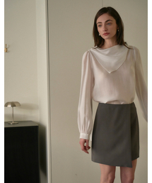GIEMAR（ジエマル）の「WRAP SKIRT GRAY ラップスカート グレー（スカート）」