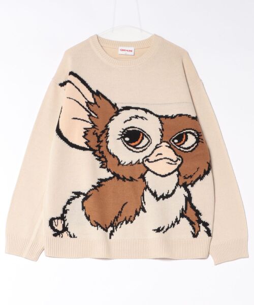 ADPOSION(アドポーション)の「【GREMLINS / グレムリン】ビックフェイス クルーネックニット(ニット/セーター・レディース・チャコールグレー/ブルー系/オフホワイト・X-LARGE/MEDIUM/LARGE)」の2枚目の写真