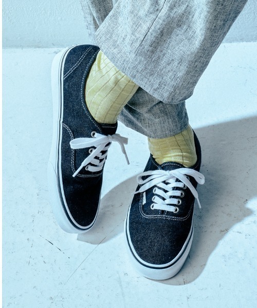 VANS(バンズ)の「VANS ヴァンズ AUTHENTIC オーセンティック VN000D7YBA2 *DENIM BLACK/WH(スニーカー・メンズ・ブラック・9/9h/10/11/12/6/6h/7/7h/8/8h/4h/5/5h)」の1枚目の写真