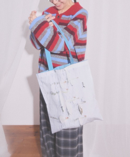 fig London(フィグロンドン)の「You’ve got you bag(トートバッグ・レディース・ブルー/グレー・FREE)」の12枚目の写真