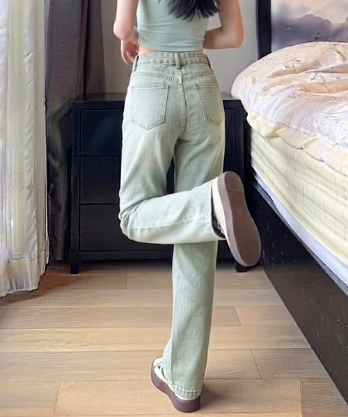 core core(コアコア)の「キラキララインストーンストレートデニムパンツ(デニムパンツ・レディース・ライトブルー・M/S/L)」の7枚目の写真