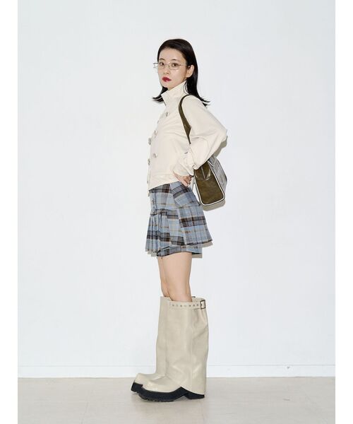 jouetie(ジュエティ)の「【SNSで話題!】ナポレオントラックジャケット 秋服 羽織(Tシャツ/カットソー・レディース・アイボリー/ネイビー/ブラック・FREE)」の15枚目の写真