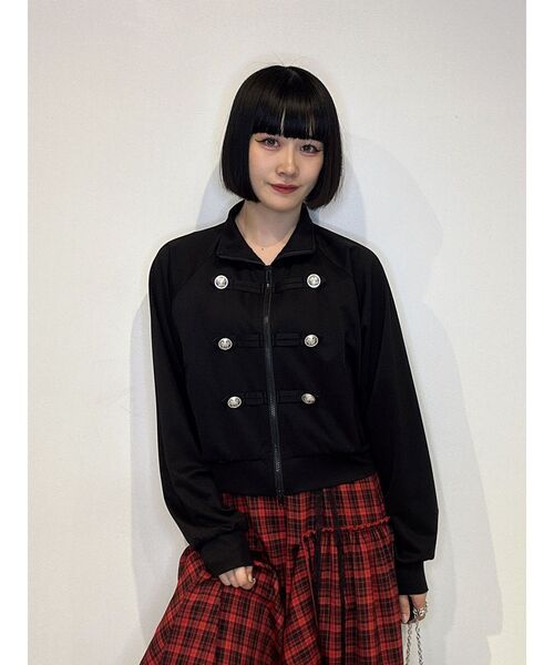 jouetie(ジュエティ)の「【SNSで話題!】ナポレオントラックジャケット 秋服 羽織(Tシャツ/カットソー・レディース・アイボリー/ネイビー/ブラック・FREE)」の17枚目の写真