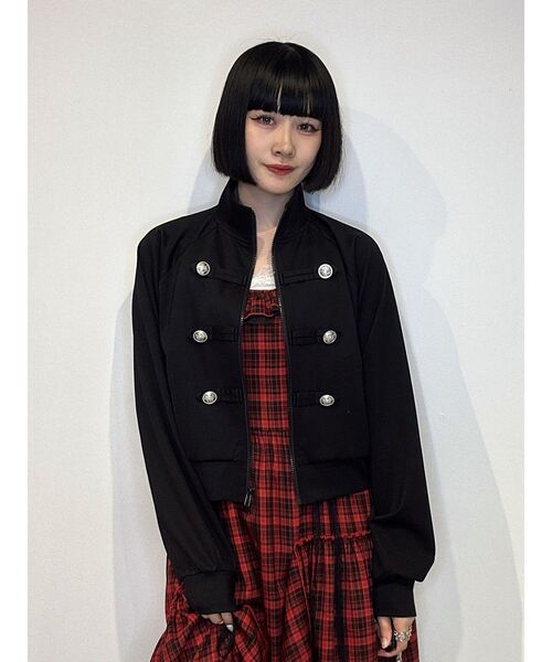 jouetie(ジュエティ)の「【SNSで話題!】ナポレオントラックジャケット 秋服 羽織(Tシャツ/カットソー・レディース・アイボリー/ネイビー/ブラック・FREE)」の18枚目の写真