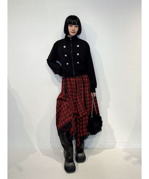 jouetie(ジュエティ)の「【SNSで話題!】ナポレオントラックジャケット 秋服 羽織(Tシャツ/カットソー・レディース・アイボリー/ネイビー/ブラック・FREE)」の19枚目の写真
