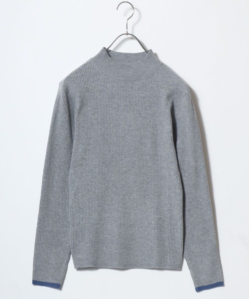 ANPAS(アンパス)の「Women’s Rib-Knit High Neck Sweater with Contrast Cuffs / レディース リブ編み 袖ライン配色 ハイネックセーター ニット 秋冬 フェミニン(ニット/セーター・レディース・レッド/グレー/アイボリー/ブラック・M/L)」の21枚目の写真