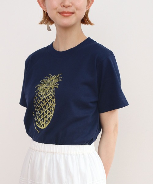 CHILD WOMAN(チャイルドウーマン)の「フルーツ刺繍Tシャツ(Tシャツ/カットソー・レディース・ネイビー/ピンク/ホワイト・FREE)」の14枚目の写真