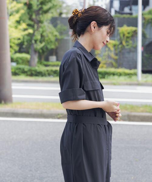 URBAN RESEARCH DOORS(アーバンリサーチドアーズ)の「『接触冷感/UVカット/マシンウォッシャブル』ワークシャツワンピース(ワンピース・レディース・ベージュ/ネイビー・FREE)」の9枚目の写真