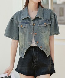 パフスリーブデニムジャケット