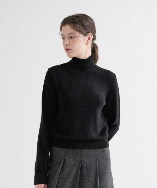VLETI（ブレッティ）の「Wool Turtleneck Sweater (Black)（ニット/セーター・レディース・グレー・FREE）」の2枚目の写真