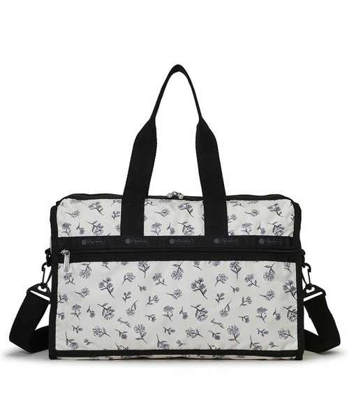 LeSportsac(レスポートサック)の「DELUXE MED WEEKENDER インクスケッチドフローラルアイボリー(ボストンバッグ・レディース・ホワイト・FREE)」の5枚目の写真