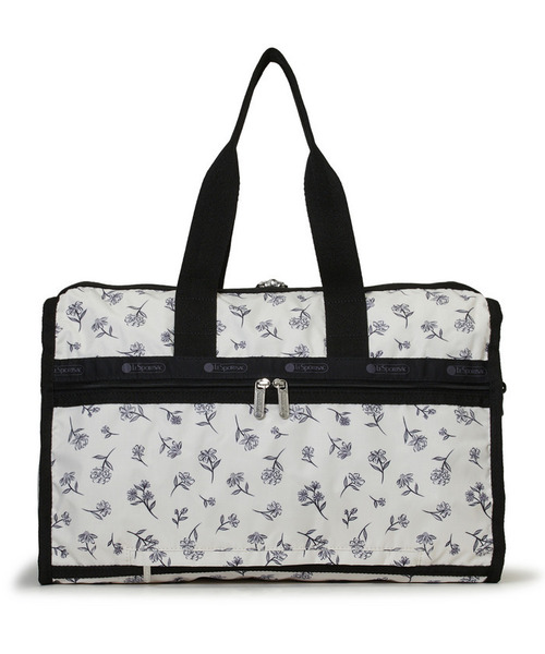 LeSportsac(レスポートサック)の「DELUXE MED WEEKENDER インクスケッチドフローラルアイボリー(ボストンバッグ・レディース・ホワイト・FREE)」の7枚目の写真