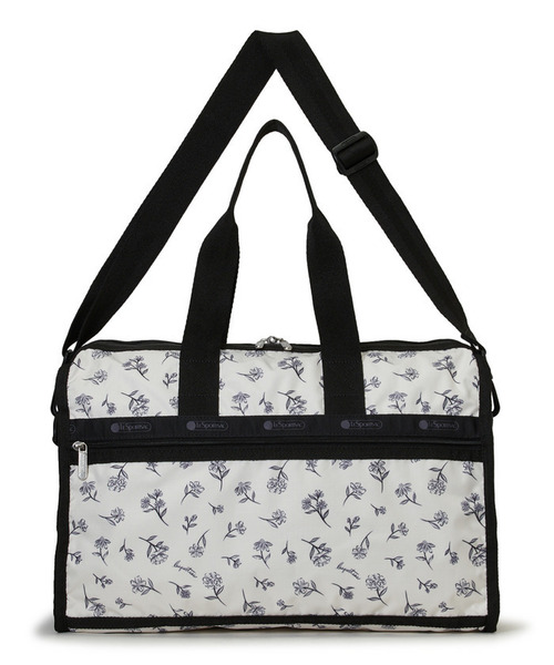 LeSportsac(レスポートサック)の「DELUXE MED WEEKENDER インクスケッチドフローラルアイボリー(ボストンバッグ・レディース・ホワイト・FREE)」の8枚目の写真