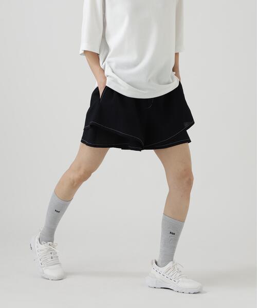 PEARLY GATES(パーリーゲイツ)の「【PGG】【直営店舗&公式オンライン限定】シエスタタフタショートパンツ (LADIES)(その他パンツ・レディース・ネイビー/イエロー系その他7・SMALL)」の1枚目の写真