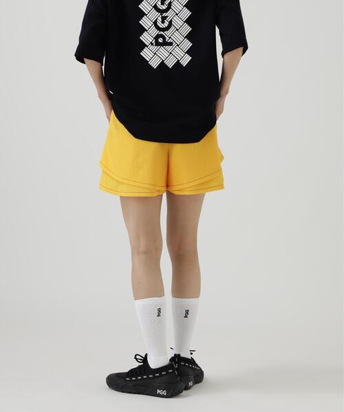 PEARLY GATES(パーリーゲイツ)の「【PGG】【直営店舗&公式オンライン限定】シエスタタフタショートパンツ (LADIES)(その他パンツ・レディース・ネイビー/イエロー系その他7・SMALL)」の8枚目の写真