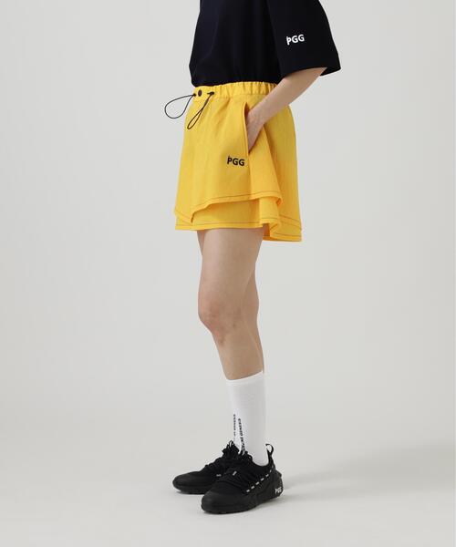 PEARLY GATES(パーリーゲイツ)の「【PGG】【直営店舗&公式オンライン限定】シエスタタフタショートパンツ (LADIES)(その他パンツ・レディース・ネイビー/イエロー系その他7・SMALL)」の10枚目の写真